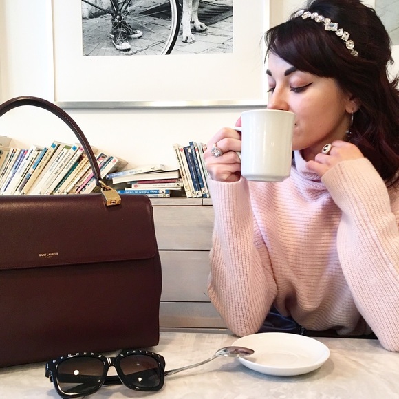 Yves Saint Laurent Handbags - Saint Laurent Moujik Large Calfskin Satchel Bag